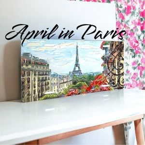 Paris Eiffel Tower Front License Plate Home Wall Art Decor NWT